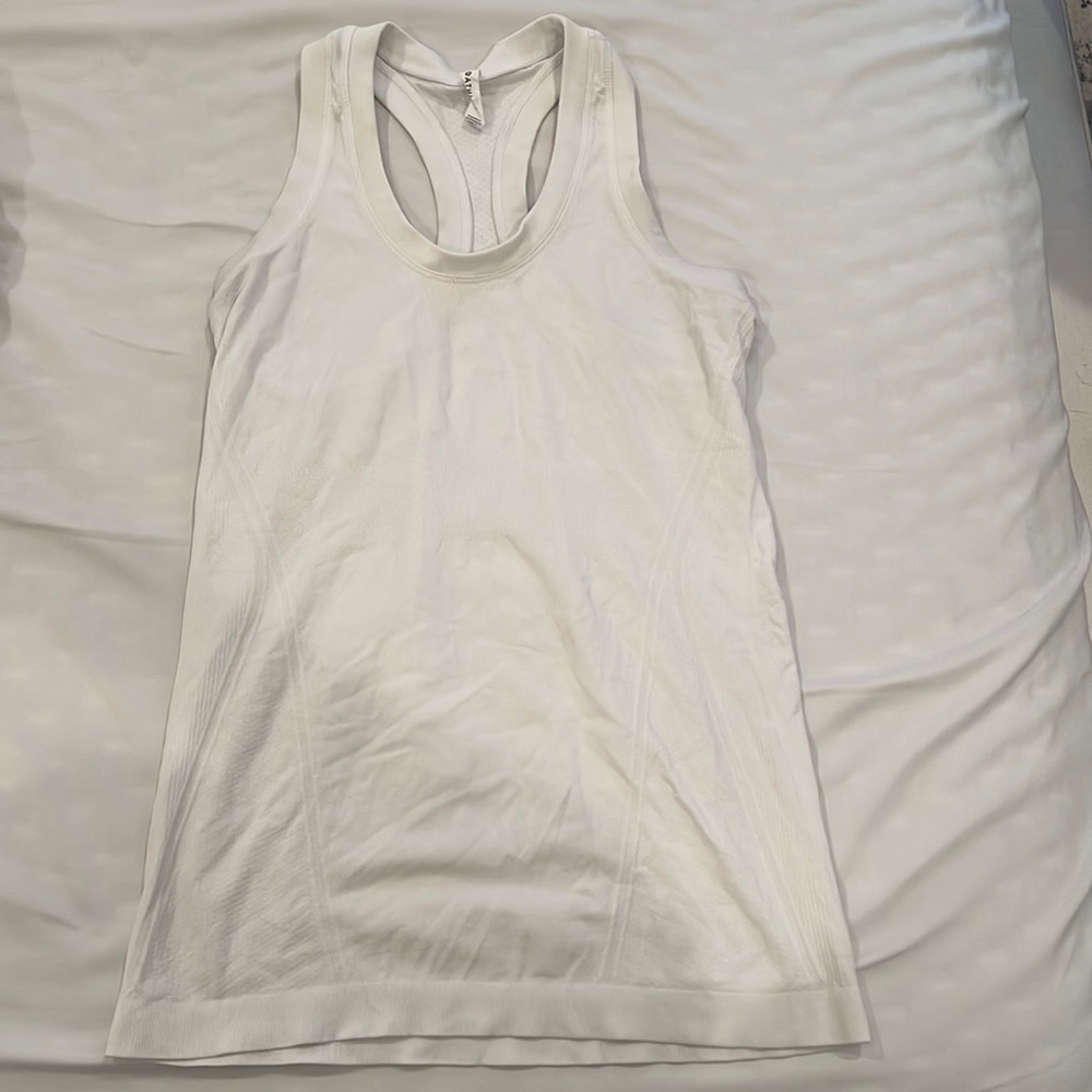 White athleta active tank top